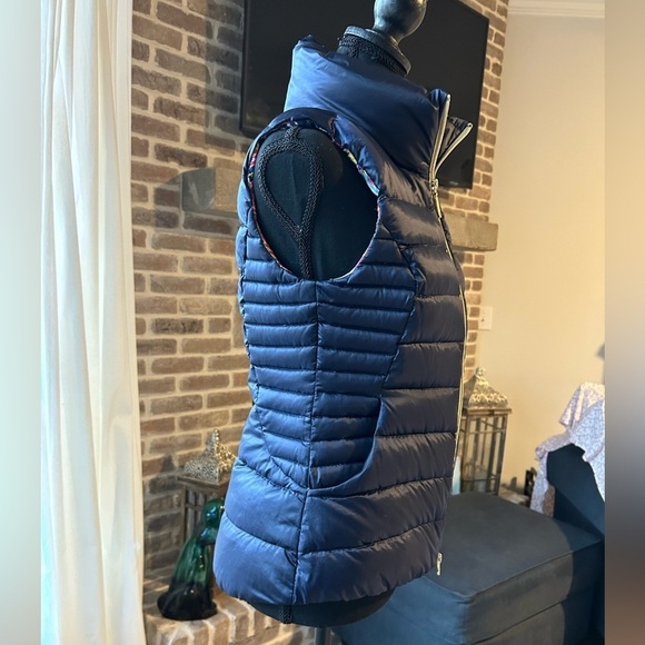 Lilly Pulitzer Navy Allie Packable Midnight Puffer Down Feather Vest Preppy S - Picture 5 of 13